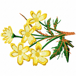 Flowers And Tree Embroidery Design 4 Flowers And Tree Embroidery Design 4